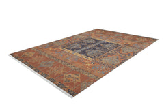 Digital Print Area Rug – Classic Brown Non Slip Carpet for Living Room