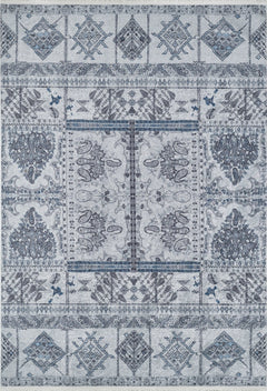 Grey Geometric Area Rug – Digital Print Rug, Non Slip Carpet, Antibacterial