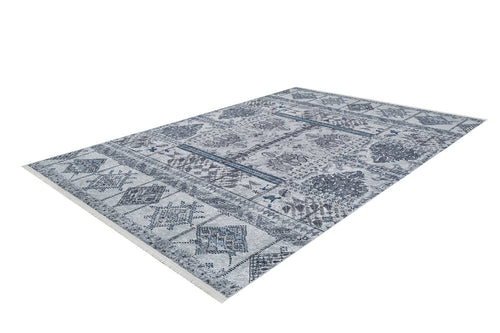 Grey Geometric Area Rug – Digital Print Rug, Non Slip Carpet, Antibacterial