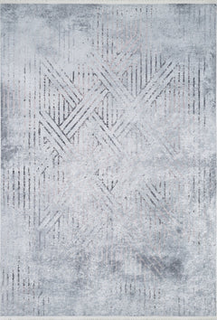 Modern Digital Print Rug - Grey Area Rug Non Slip Antibacterial Carpet
