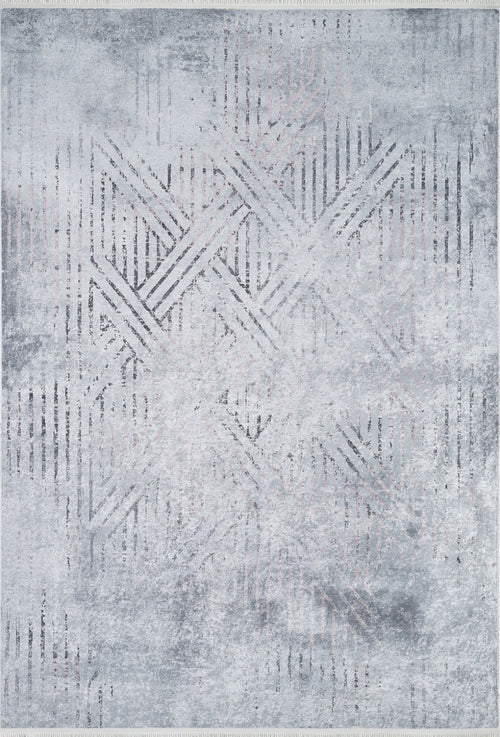 Modern Digital Print Rug - Grey Area Rug Non Slip Antibacterial Carpet