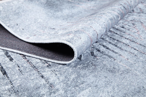 Modern Digital Print Rug - Grey Area Rug Non Slip Antibacterial Carpet