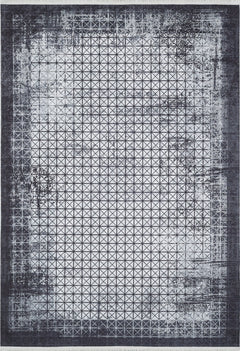 Digital Print Area Rug - Black Frame Modern Rug | Antibacterial Non Slip Carpet