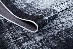 Digital Print Area Rug - Black Frame Modern Rug | Antibacterial Non Slip Carpet