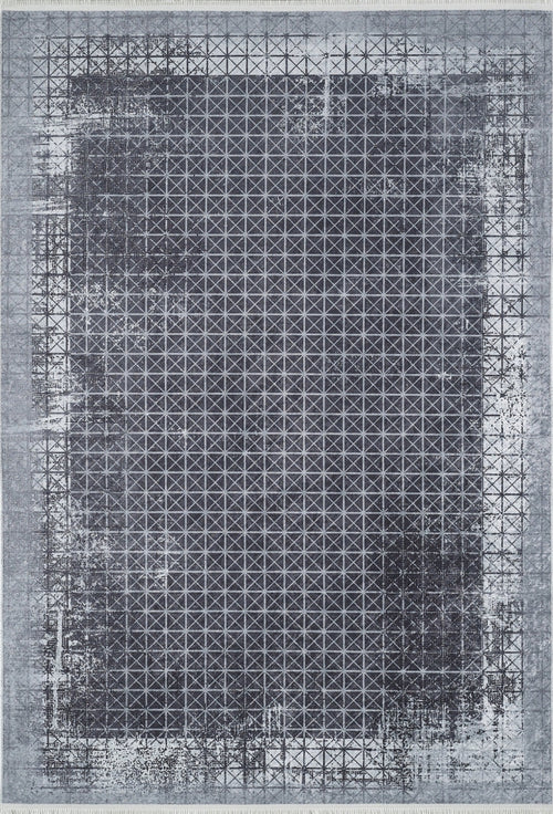 Islamabad Grey Frame Digital Print Area Rug