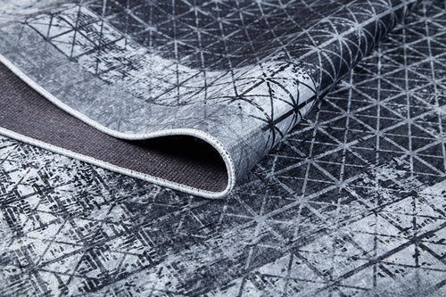 Islamabad Grey Frame Digital Print Area Rug