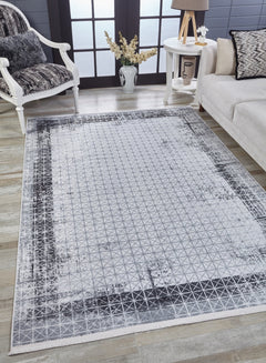 Ketta Grey Frame Digital Print Area Rug
