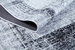 Ketta Grey Frame Digital Print Area Rug