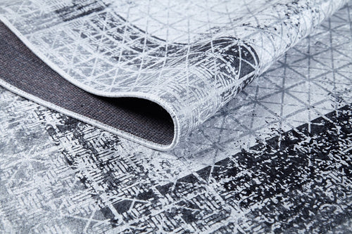 Ketta Grey Frame Digital Print Area Rug