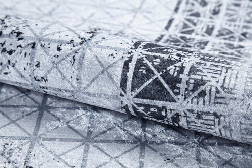 Ketta Grey Frame Digital Print Area Rug