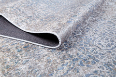 Modern Digital Print Rug – Grey Area Rug With Non Slip, Antibacterial Design