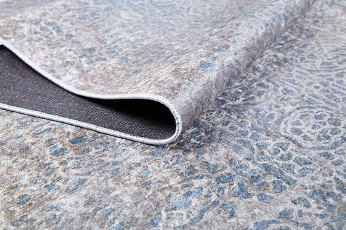 Modern Digital Print Rug – Grey Area Rug With Non Slip, Antibacterial Design