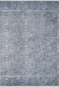 Babol Blue Modern Digital Print Area Rug
