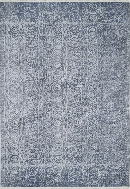 Babol Blue Modern Digital Print Area Rug