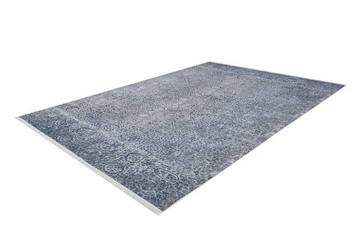 Babol Blue Modern Digital Print Area Rug