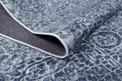 Babol Blue Modern Digital Print Area Rug