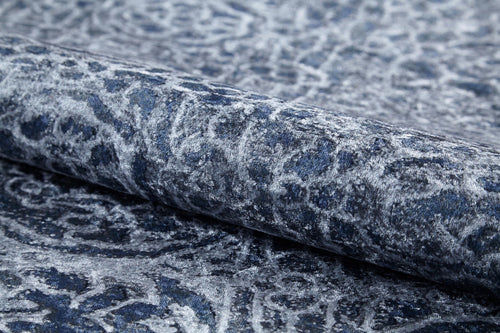 Babol Blue Modern Digital Print Area Rug