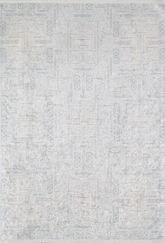 Modern Area Rug - White Digital Print Rug | Non Slip, Antibacterial Carpet