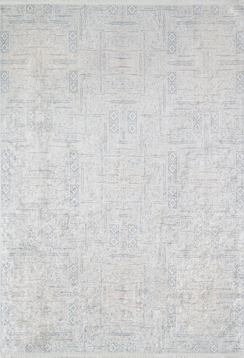 Modern Area Rug - White Digital Print Rug | Non Slip, Antibacterial Carpet
