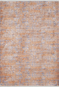 Modern Digital Area Rug – Orange Digital Print Non Slip Carpet for Living Room