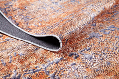 Modern Digital Area Rug – Orange Digital Print Non Slip Carpet for Living Room