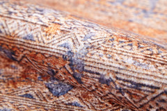 Modern Digital Area Rug – Orange Digital Print Non Slip Carpet for Living Room