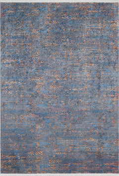Modern Digital Area Rug - Blue Non Slip Antibacterial Carpet for Living Room