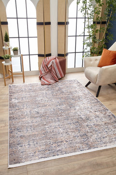 Busehr Beige Modern Digital Print Area Rug