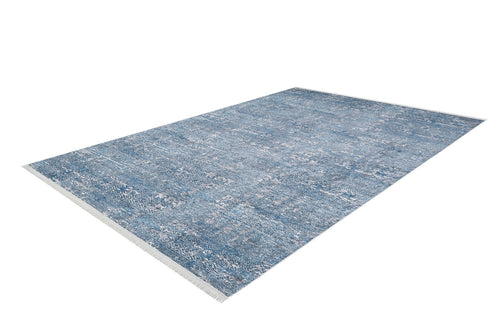 Modern Digital Area Rug – Blue Printed Carpet | Non Slip Antibacterial Floor Mat