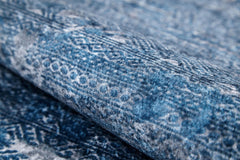 Modern Digital Area Rug – Blue Printed Carpet | Non Slip Antibacterial Floor Mat