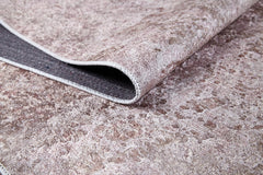 Digital Print Area Rug – Modern Beige Non Slip Washable Carpet for Living Room