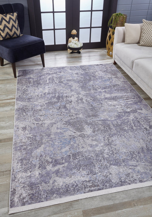 Bukan Purple Modern Digital Print Area Rug