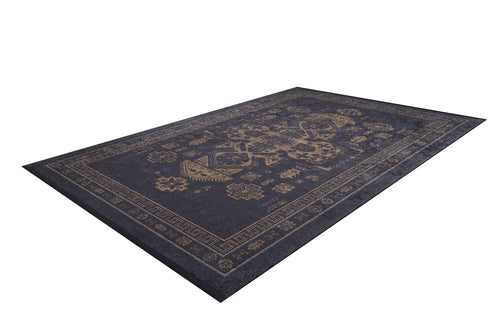 Modern Digital Print Rug – Anthracite Area Rug | Non Slip, Antibacterial Carpet