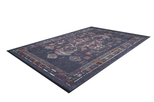 Modern Area Rug - Anthracite Digital Print Carpet | Non Slip Washable Rug