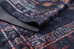 Modern Area Rug - Anthracite Digital Print Carpet | Non Slip Washable Rug