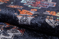 Modern Area Rug - Anthracite Digital Print Carpet | Non Slip Washable Rug