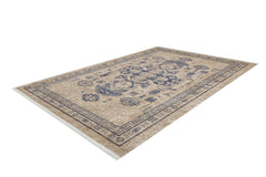 Modern Area Rug - Beige Digital Print Carpet | Non Slip, Antibacterial, Washable Floor Mat
