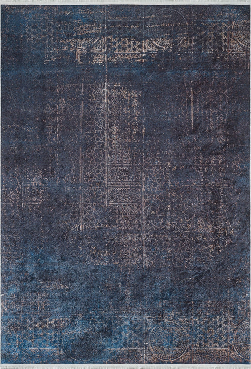 Modern Navy Area Rug - Digital Print Carpet | Antibacterial, Non Slip, Dust Free