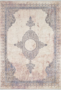 Naucalpan Beige Classic Digital Print Area Rug
