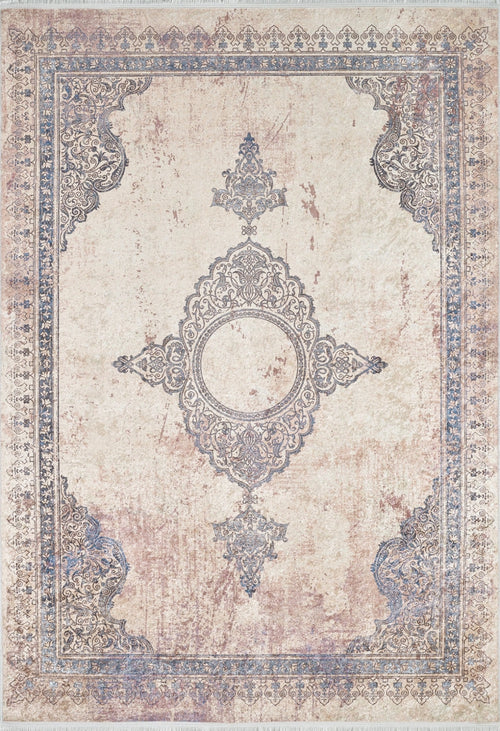Naucalpan Beige Classic Digital Print Area Rug