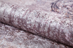 Digital Print Area Rug - Classic Brown Non Slip Antibacterial Carpet for Living Room