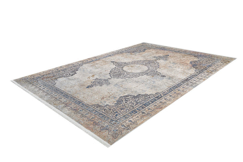 Classic Beige Area Rug – Digital Print Non Slip Carpet for Living Room