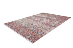 Digital Print Area Rug – Classic Red Non Slip Carpet for Living Room