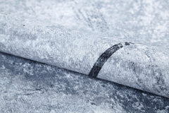 Grey Striped Area Rug - Digital Print Carpet, Non Slip, Antibacterial Floor Mat