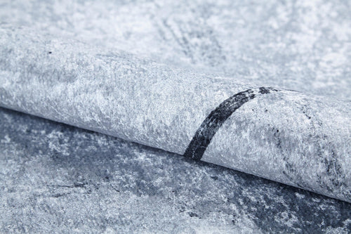 Grey Striped Area Rug - Digital Print Carpet, Non Slip, Antibacterial Floor Mat