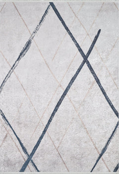 White Striped Area Rug - Digital Print Rug | Non Slip, Antibacterial Carpet