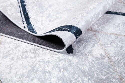 White Striped Area Rug - Digital Print Rug | Non Slip, Antibacterial Carpet