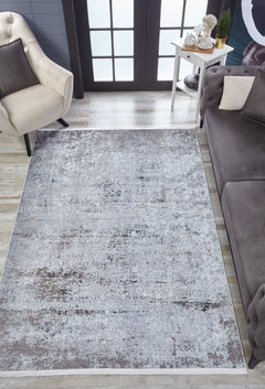 Modern Digital Print Rug – Grey Area Rug | Non Slip Antibacterial Carpet