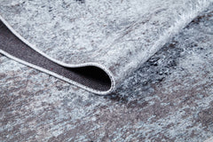 Modern Digital Print Rug – Grey Area Rug | Non Slip Antibacterial Carpet