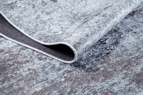 Modern Digital Print Rug – Grey Area Rug | Non Slip Antibacterial Carpet